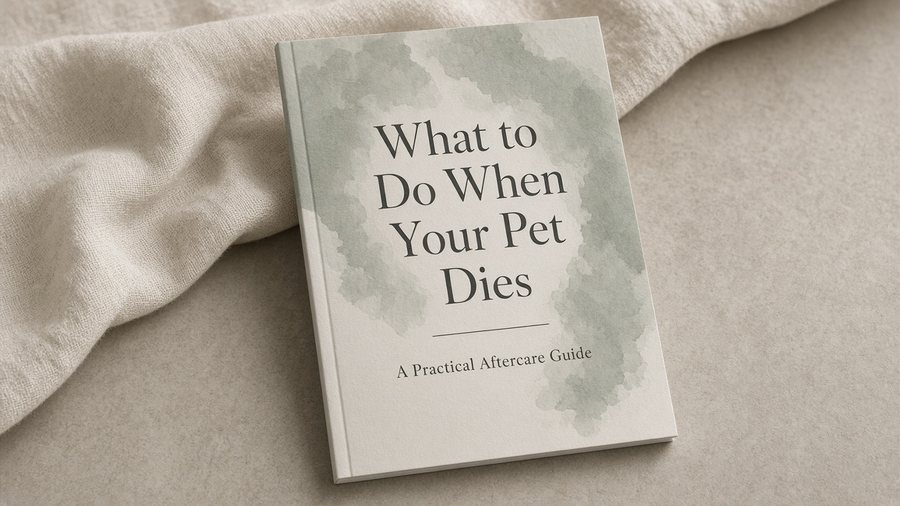 What to Do When Your Pet Dies aftercare guide cover mockup